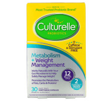 Culturelle, Probiotics, Metabolism + Weight Management, 12 Billion CFU, 30 Vegetarian Capsules