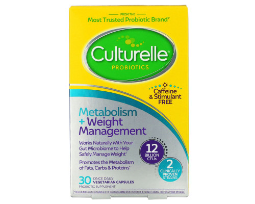 Culturelle, Probiotics, Metabolism + Weight Management, 12 Billion CFU, 30 Vegetarian Capsules Culturelle, Probiotics, Metabolism + Weight Management, 12 Billion CFU, 30 Vegetarian Capsules