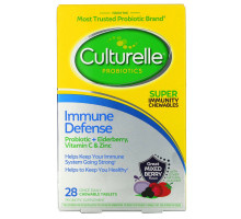 Culturelle, Probiotics, Immune Defense, Mixed Berry Flavor, 28 Chewable Tablets