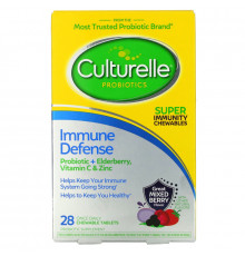 Culturelle, Probiotics, Immune Defense, Mixed Berry Flavor, 28 Chewable Tablets