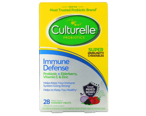 Culturelle, Probiotics, Immune Defense, Mixed Berry Flavor, 28 Chewable Tablets Culturelle, Probiotics, Immune Defense, Mixed Berry Flavor, 28 Chewable Tablets