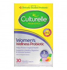 Culturelle, Probiotics, Women's Wellness Probiotic, Mixed Fruit, 30 Chewable Tablets