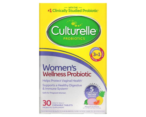 Culturelle, Probiotics, Women's Wellness Probiotic, Mixed Fruit, 30 Chewable Tablets Culturelle, Probiotics, Women's Wellness Probiotic, Mixed Fruit, 30 Chewable Tablets