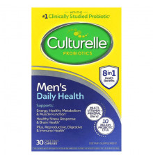 Пребиотики и пробиотики Culturelle, Пробиотики, ежедневное здоровье для мужчин, 10 млрд КОЕ, 30 капсул для приема один раз в день