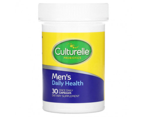 Пребиотики и пробиотики Culturelle, Пробиотики, ежедневное здоровье для мужчин, 10 млрд КОЕ, 30 капсул для приема один раз в день Пребиотики и пробиотики Culturelle, Пробиотики, ежедневное здоровье для мужчин, 10 млрд КОЕ, 30 капсул для приема один раз в день