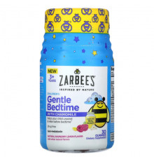 Детское здоровье Zarbee's, Ромашка для детей, для детей от 3 лет, натуральная малина и лимон, 30 жевательных таблеток