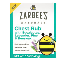 Zarbee's, Chest Rub with Eucalyptus, Lavender, Pine & Beeswax, 1.5 oz (43 g)