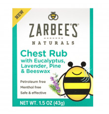 Zarbee's, Chest Rub with Eucalyptus, Lavender, Pine & Beeswax, 1.5 oz (43 g)