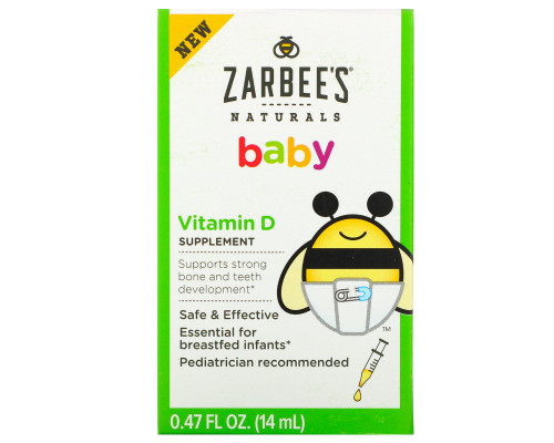 Zarbee's, Naturals, Baby, Vitamin D, 0.47 fl oz (14 ml) Zarbee's, Naturals, Baby, Vitamin D, 0.47 fl oz (14 ml)