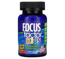 Детское здоровье Focus Factor, Добавка для детей «Focusfactor», ягодный взрыв, 60 жевательных пластинок
