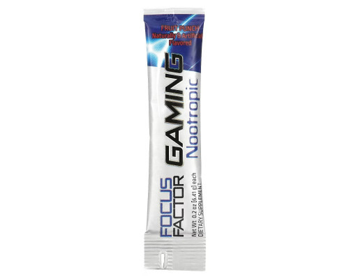 Focus Factor, Gaming Nootropic, Fruit Punch, 14 Drink Mix Packets, 0.2 oz (6.41 g) Each Focus Factor, Gaming Nootropic, Fruit Punch, 14 Drink Mix Packets, 0.2 oz (6.41 g) Each