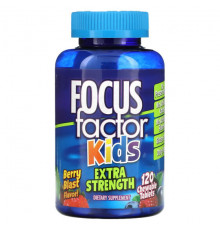 Детское здоровье Focus Factor, Kids, Extra Strength, Berry Blast, 120 жевательных таблеток