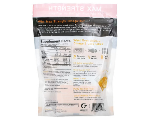 Coromega, Max, Super High Omega-3 Fish Oil, Citrus Burst, 60 Squeeze Shots, (2.5 g) Each Coromega, Max, Super High Omega-3 Fish Oil, Citrus Burst, 60 Squeeze Shots, (2.5 g) Each