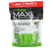 Coromega, Max, Super High Omega-3 Fish Oil, Coconut Bliss, 2,400 mg, 60 Squeeze Shots, 2.5 g Each