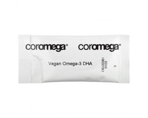 Рыбий жир и Омега 3, 6, 9 Coromega, Vegan DHA Max, апельсин, 60 индивидуальных пакетиков по 2,5 г Рыбий жир и Омега 3, 6, 9 Coromega, Vegan DHA Max, апельсин, 60 индивидуальных пакетиков по 2,5 г