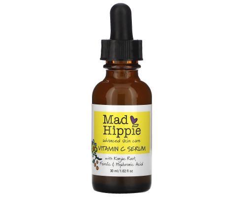 Mad Hippie Skin Care Products, Сыворотка витамина С, 8 активных веществ, 1,02 жидких унции (30 мл) Mad Hippie Skin Care Products, Сыворотка витамина С, 8 активных веществ, 1,02 жидких унции (30 мл)