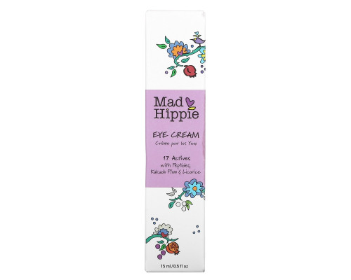 Mad Hippie Skin Care Products, Крем вокруг глаз, 13 активных компонентов, 0,5 жидкой унции (15 мл) Mad Hippie Skin Care Products, Крем вокруг глаз, 13 активных компонентов, 0,5 жидкой унции (15 мл)