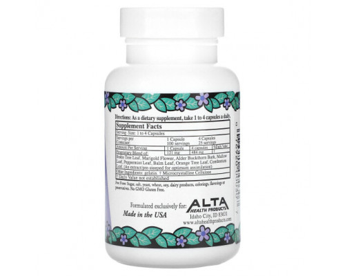 Растительные экстракты и настойки Alta Health, Can-Gest, натуральная добавка для поддержки пищеварения, 100 капсул Растительные экстракты и настойки Alta Health, Can-Gest, натуральная добавка для поддержки пищеварения, 100 капсул