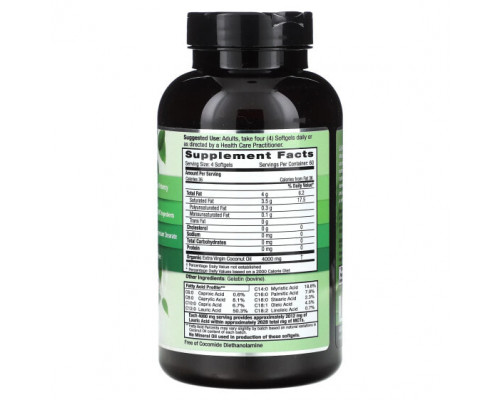 Растительные масла Emerald Laboratories, Кокосовое масло, 240 мягких таблеток Растительные масла Emerald Laboratories, Кокосовое масло, 240 мягких таблеток