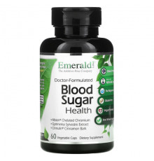 Для сердца и сосудов Emerald Laboratories, Blood Sugar Health, 60 растительных капсул