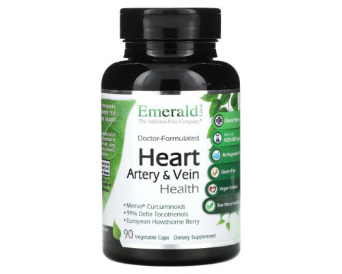 Растительные экстракты и настойки Emerald Laboratories, Heart, Artery & Vein Health, 90 растительных капсул Растительные экстракты и настойки Emerald Laboratories, Heart, Artery & Vein Health, 90 растительных капсул