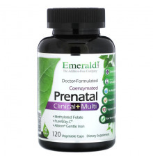 Женское здоровье Emerald Laboratories, Coenzymated Prenatal Clinical + Multi, 120 растительных капсул
