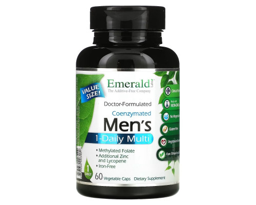 Emerald Laboratories, Coenzymated Men's 1-Daily Multi, 60 Vegetable Caps Emerald Laboratories, Coenzymated Men's 1-Daily Multi, 60 Vegetable Caps