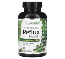 Для пищеварительной системы Emerald Laboratories, Reflux Health с Mucosave FG, 60 растительных капсул
