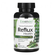 Для пищеварительной системы Emerald Laboratories, Reflux Health с Mucosave FG, 60 растительных капсул