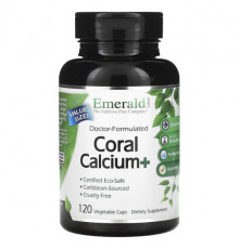Кальций Emerald Laboratories, Coral Calcium +, 120 растительных капсул