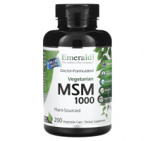 Глюкозамин, Хондроитин, МСМ Emerald Laboratories, MSM 1000`` 200 растительных капсул