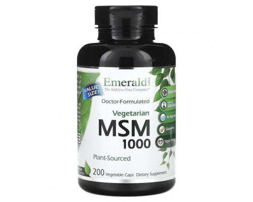 Глюкозамин, Хондроитин, МСМ Emerald Laboratories, MSM 1000`` 200 растительных капсул Глюкозамин, Хондроитин, МСМ Emerald Laboratories, MSM 1000`` 200 растительных капсул