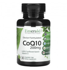 Антиоксиданты Emerald Laboratories, CoQ10, 200 мг, 30 растительных капсул