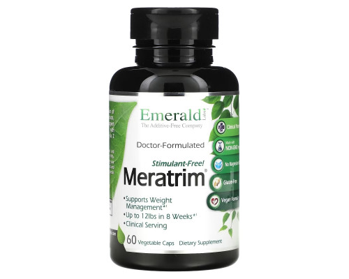 Emerald Laboratories, Meratrim, 800 мг, 60 растительных капсул Emerald Laboratories, Meratrim, 800 мг, 60 растительных капсул