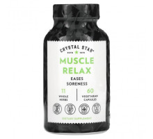 Растительные экстракты и настойки Crystal Star, Muscle Relax, для расслабления мышц, 60 вегетарианских капсул