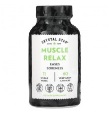 Растительные экстракты и настойки Crystal Star, Muscle Relax, для расслабления мышц, 60 вегетарианских капсул