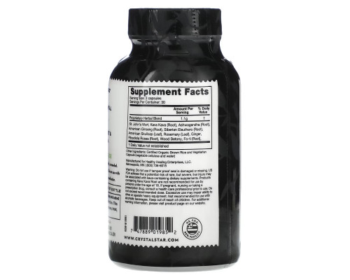 Crystal Star, Mood Lift, 60 Vegetarian Capsules Crystal Star, Mood Lift, 60 Vegetarian Capsules