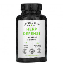 Растительные экстракты и настойки Crystal Star, Herp Defense, 60 вегетарианских капсул