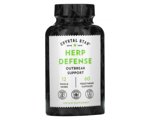 Растительные экстракты и настойки Crystal Star, Herp Defense, 60 вегетарианских капсул Растительные экстракты и настойки Crystal Star, Herp Defense, 60 вегетарианских капсул