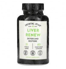 Для здоровья печени Crystal Star, Liver Renew, 60 вегетарианских капсул