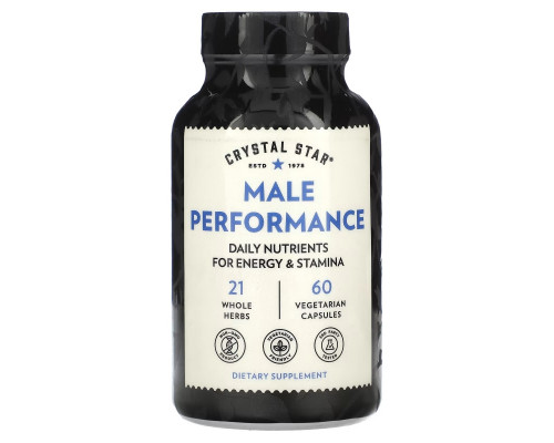 Crystal Star, Male Performance, 60 Vegetarian Capsules Crystal Star, Male Performance, 60 Vegetarian Capsules