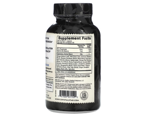 Crystal Star, Male Performance, 60 Vegetarian Capsules Crystal Star, Male Performance, 60 Vegetarian Capsules