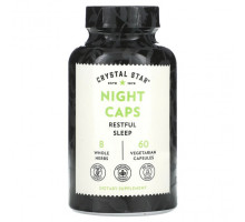 Для здорового сна Crystal Star, Night Caps, 60 вегетарианских капсул