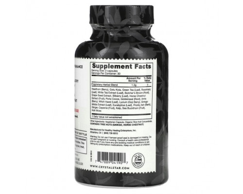 Растительные экстракты и настойки Crystal Star, Vari-Vein, 60 вегетарианских капсул Растительные экстракты и настойки Crystal Star, Vari-Vein, 60 вегетарианских капсул