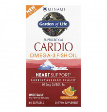 Minami Nutrition CardiO-3 Раз в День Вкус Апельсина 60 гелевых капсул