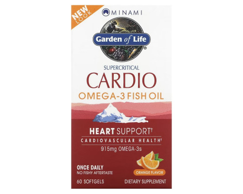Minami Nutrition CardiO-3 Раз в День Вкус Апельсина 60 гелевых капсул Minami Nutrition CardiO-3 Раз в День Вкус Апельсина 60 гелевых капсул