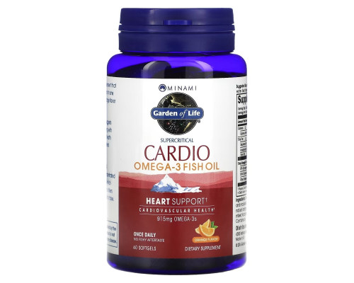 Minami Nutrition CardiO-3 Раз в День Вкус Апельсина 60 гелевых капсул Minami Nutrition CardiO-3 Раз в День Вкус Апельсина 60 гелевых капсул