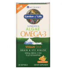 Minami Nutrition Веганская ДГК суперкритическая добавка с Омега-3 со вкусом апельсинов 60 гелевых капсул