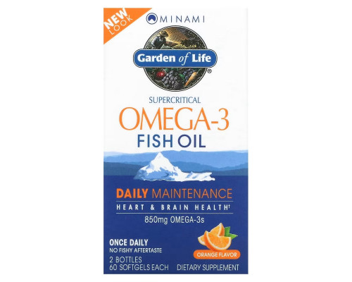 Minami Nutrition MorEPA Оптимальный комплекс ЭПК и ДГК Апельсиновый вкус 2 бутылки 60 желатиновых капсул в каждой Minami Nutrition MorEPA Оптимальный комплекс ЭПК и ДГК Апельсиновый вкус 2 бутылки 60 желатиновых капсул в каждой