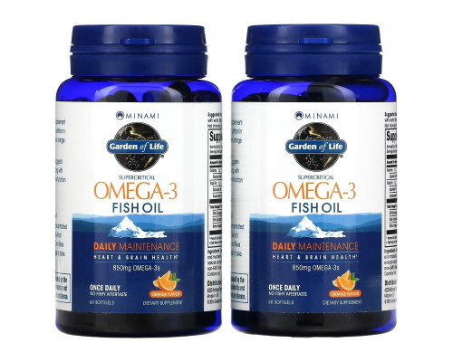 Minami Nutrition MorEPA Оптимальный комплекс ЭПК и ДГК Апельсиновый вкус 2 бутылки 60 желатиновых капсул в каждой Minami Nutrition MorEPA Оптимальный комплекс ЭПК и ДГК Апельсиновый вкус 2 бутылки 60 желатиновых капсул в каждой